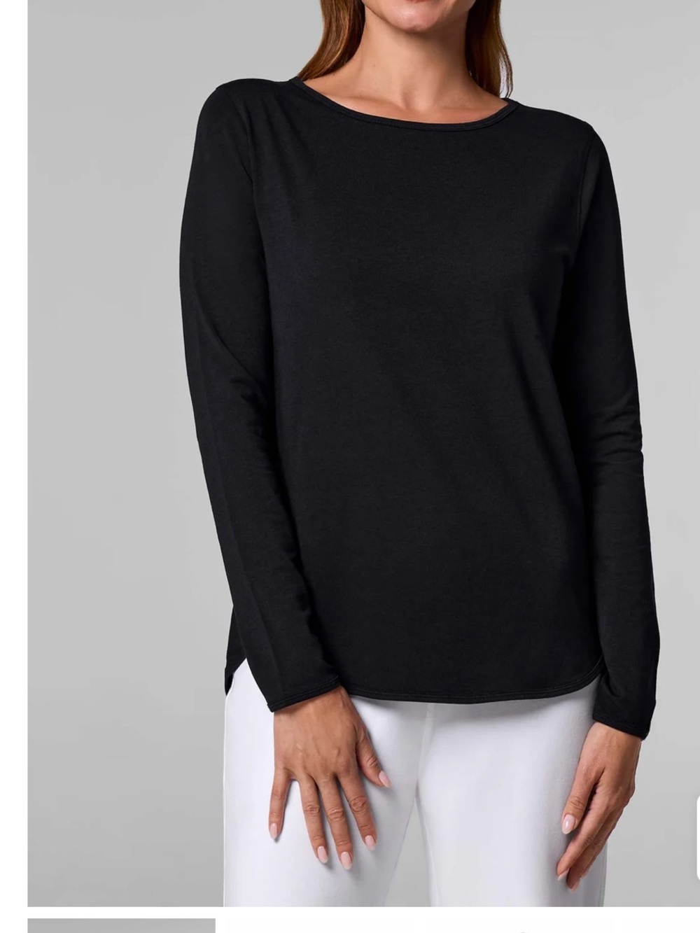 Coolibar Heyday Side-split Long-Sleeve Black Shirt | ZnO™ fabric